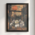 Melmetal poster with anime-style character in muted urban alleyway colours and industrial background